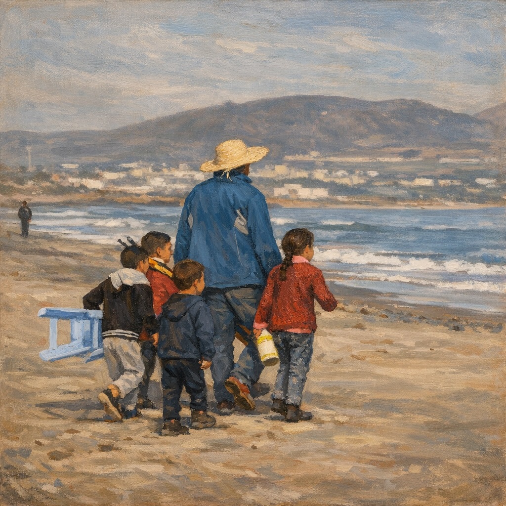 Children by the Sea